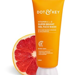 DOT & KEY Vitamin C + E Super Bright Gel Face Wash For Glowing And Brightening Skin | All Skin Types|With Triple Vitamin C| Face Wash For Women & Men|100 Ml